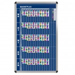 Klassen-Plantafel, 12 Stunden Mo-Fr, für 15 Klassen, 123x77 cm, 